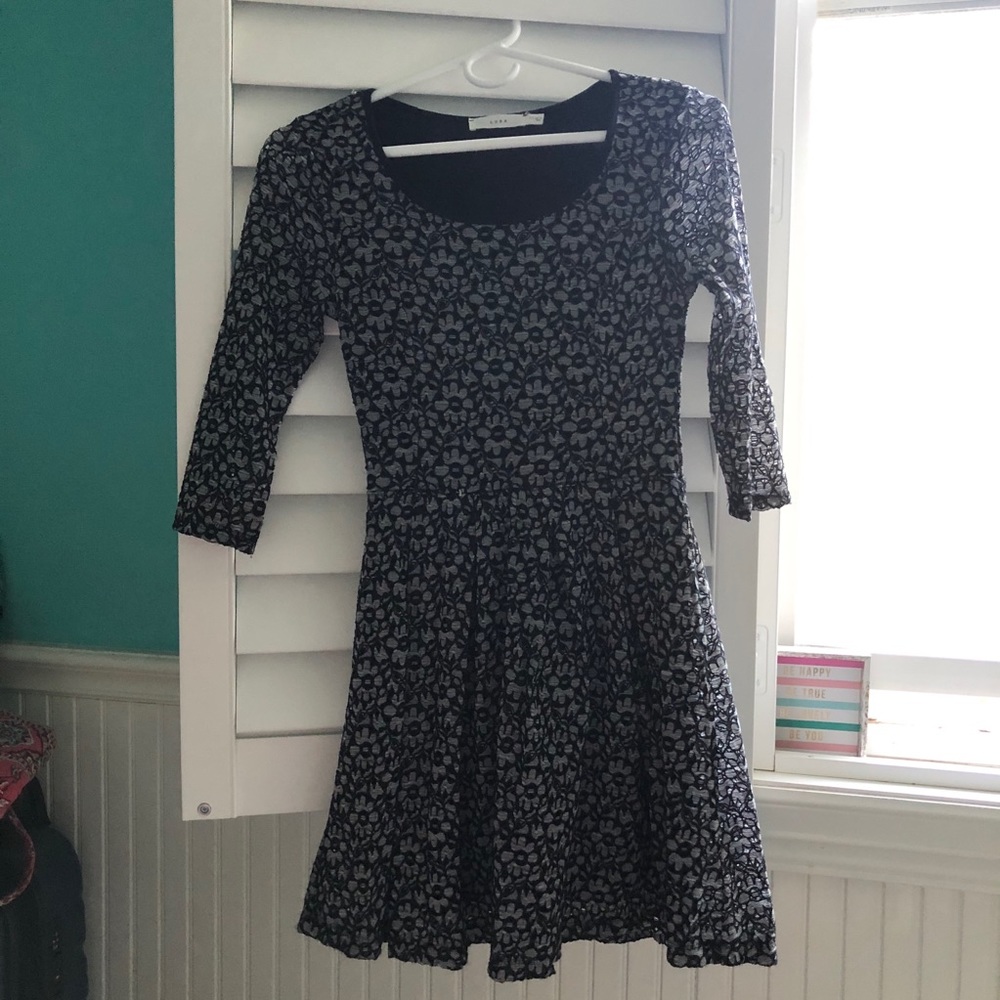 Grey & black dress